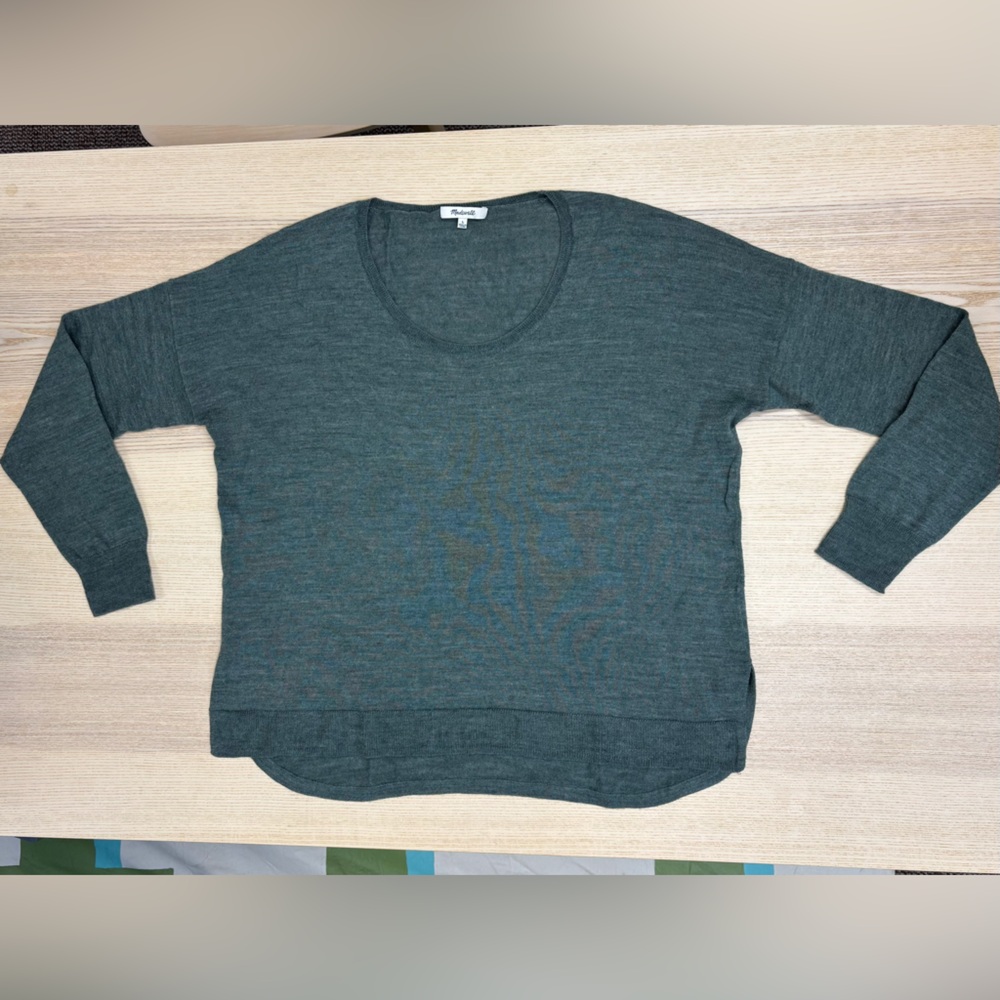 Madewell Merino Wool Blend Pullover Long Sleeve Drop Shoulder Sweater